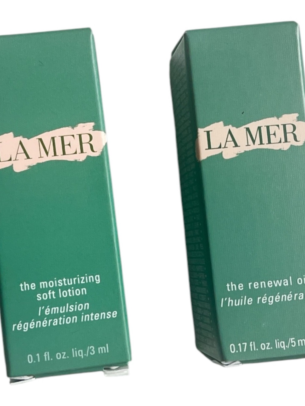 New La Mer Bundle of Moisturizing Lotion  & Renewal Oil 3ml each